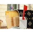 thumbnail image 6 of Gold and Black Floral Ornament Mail Box Cover Magnetic Anti-UV 100% Polyester Standard Size 18" X 21" Oxford Garden,Postbox Letterbox Cover, 6 of 6