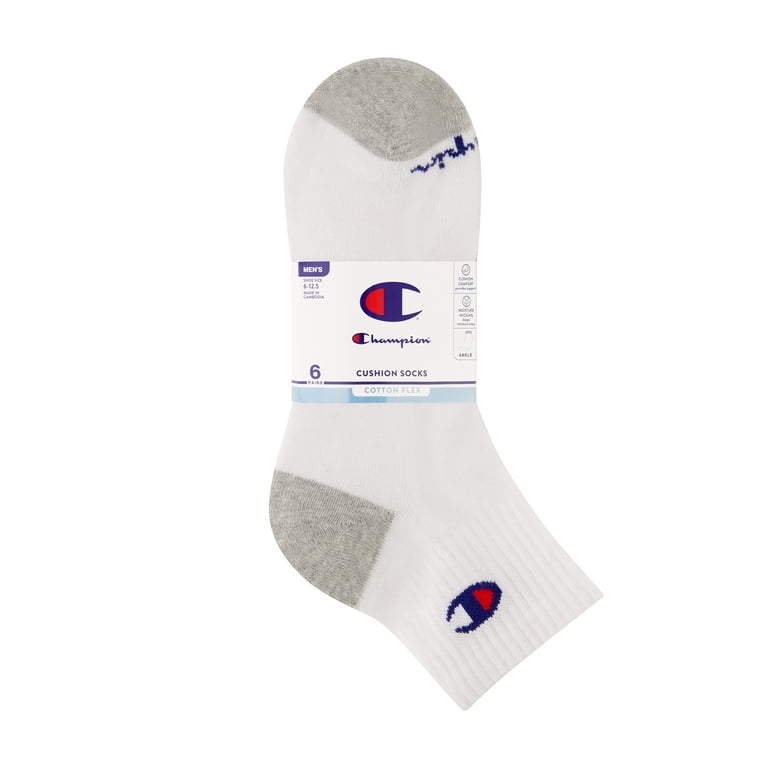 Champion Men's Ankle Socks, 6-Pack Half Terry Cushion photo 2