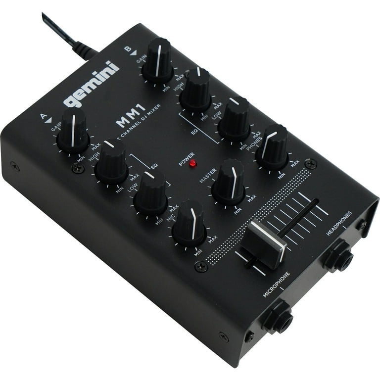 その他 M01DY Gemini MM1 Pro Audio Pocket-Sized 2-Channel DJ Mixer w/ 2-Band EQ