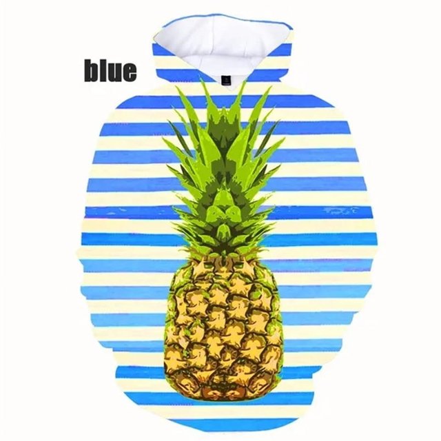 Mode Automne Hiver Sweat à Capuche Imprimé Ananas 3d Hommes et Femmes Sweat à Capuche Universel Couple Sweat à Capuche Décontracté Confortable Hauts pour Hommes
