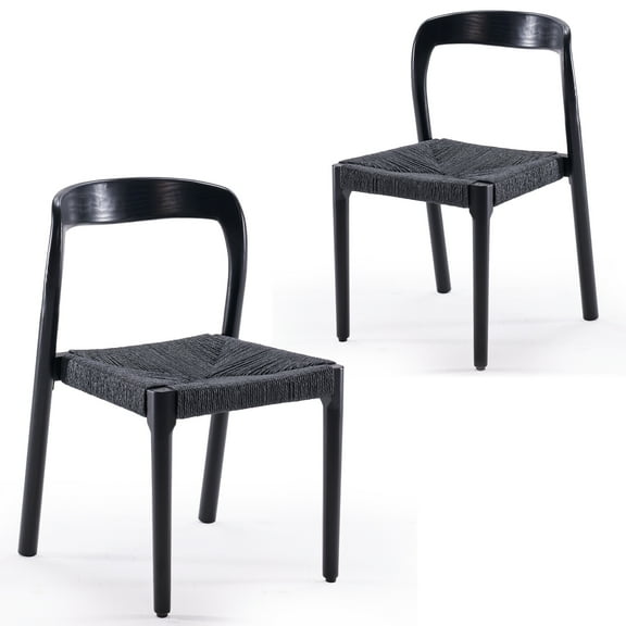 STARY Ash Wood Stackable Dining Chair Mid Century Modern Wooden for Your Room House, Fully Assembled