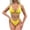 Yellow, variant on Kukoosong Women's Solid Color Halter Bikini Set with Support Swimwear Bathing Suits Two-Piece Swimsuit for Beach and Pool