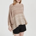 thumbnail image 6 of AWZXDE Women's Spring/Autumn/Winter Batwing Sleeve Knitted Shawl Wrap - Oversized Cardigan-Style Poncho for Layered Fashion Khaki,One Size, 6 of 7