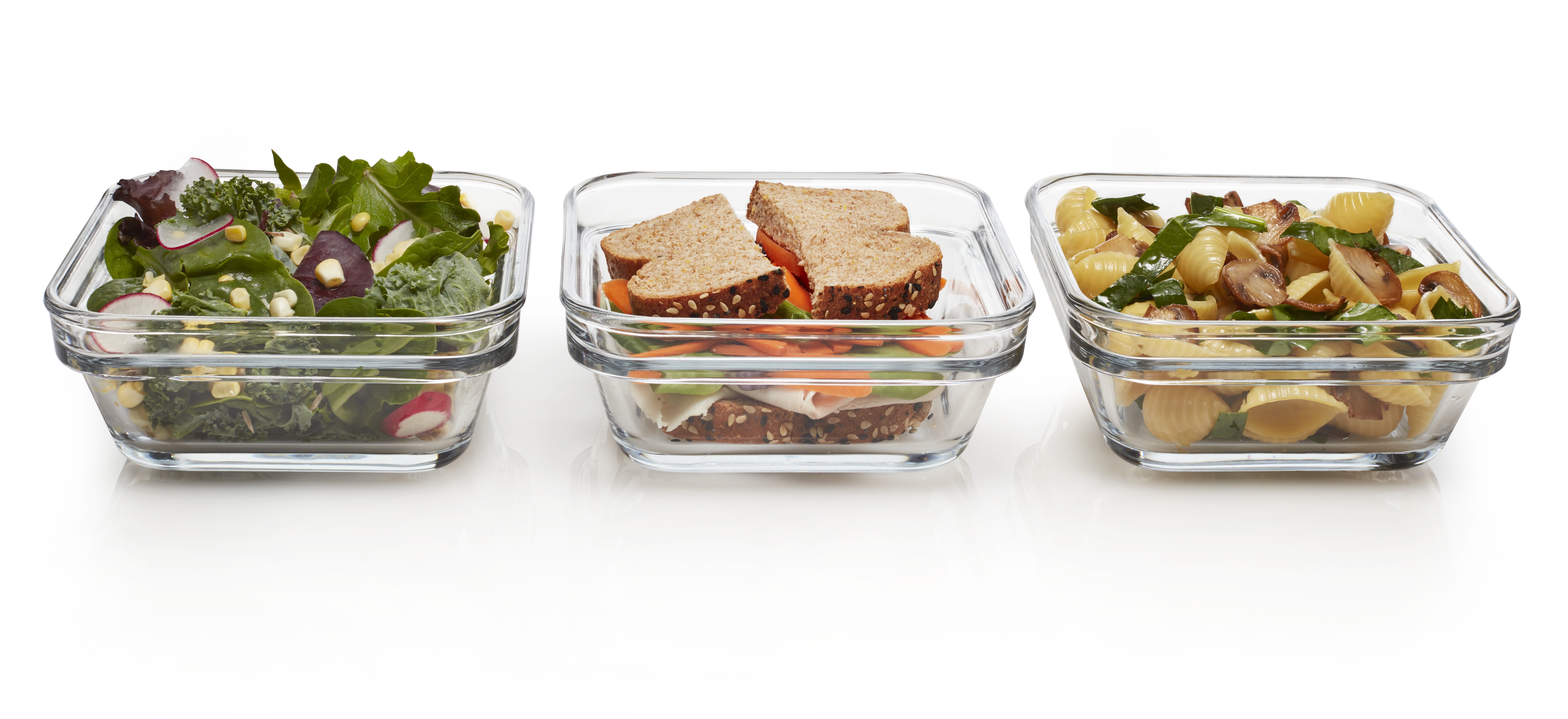 Libbey Stack It Um Glass Storage Containers With Lids Set Of 3