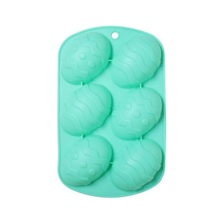 

Final Clearance! DIY Easter Silicone Mold Non-stick Easter Egg Shaped Silicone Cake Mold Chocolate Mold Baking Moulds for Easter Party Mint Green