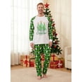 thumbnail image 4 of RUINIXCW Family Christmas Matching Pajamas Set Long Sleeve Tops with Plaid Pants, 4 of 7