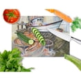 thumbnail image 2 of Carolines Treasures JMK1104LCB Blue Crab Trap Glass Cutting Board Large, 12H x 16W, multicolor, 2 of 2