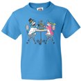 thumbnail image 3 of Inktastic Colorful French Poodles With Tea Youth T-Shirt, 3 of 5