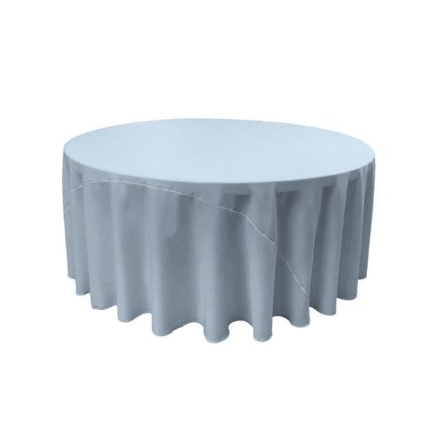 Nappe en Popeline TCpop108R-BlueLgtP18 Polyester&44; Bleu Clair - 108 Po Ronde