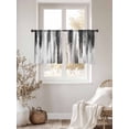 thumbnail image 5 of Sheer Curtains 45 Inches Long, Black Gray White Light Filtering Window Curtains for Living Room, Vintage Rustic Abstract Ombre Aesthetic Rod Pocket Voile Sheer Curtain Drapes, 52"W x 45"L, 2 Panels, 5 of 8