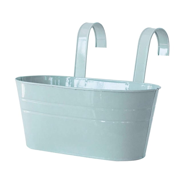 DOLITY Crochets Doubles Supports Suspendus pour Pots de Fleurs Grande Capacité pour Balcon ers Décoration Murale Rampes Intérieures Rambarde Clôture Terrasse Bleu