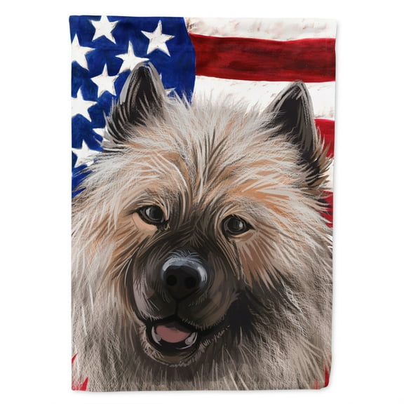 Carolines Treasures CK6588CHF Keeshond American Canvas House Size Outdoor-Flags, Multicolor