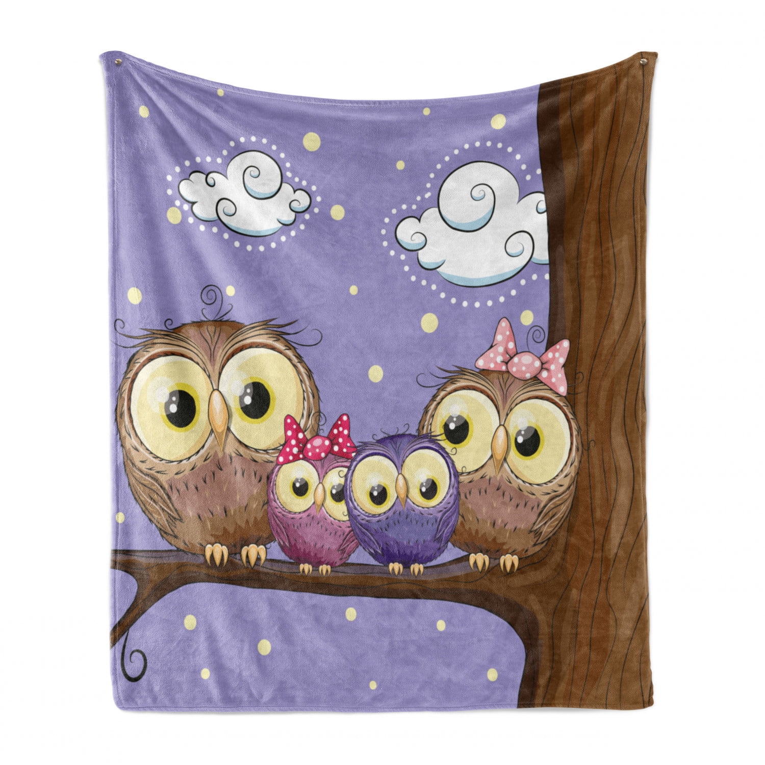 Pretty Cute Fleece Winter Throw Blankets for Adults Suitable Bed Couch Outdoor Soft Cozy Owl Flannel Blankets 