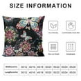 thumbnail image 5 of Pillowcase Vintage Floral Butterfly Animal King  Pillow Cover Protector Pillow Sham Pillow Case with Zipper  for Long Throw Pillow, 5 of 5