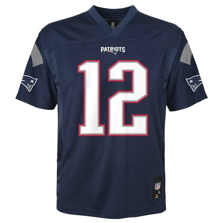 Custom Replica Away Jersey - Tom Brady New England Patriots Youth NFL Mid Tier Replica Jersey