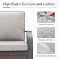 thumbnail image 6 of PARKWELL 5 Pieces 4-Seat Outdoor Conversation Set with 30" Fire Pit Table and Deep Seat Lounge Accent Armchairs,Brown Wicker and Beige Cushions, 6 of 12
