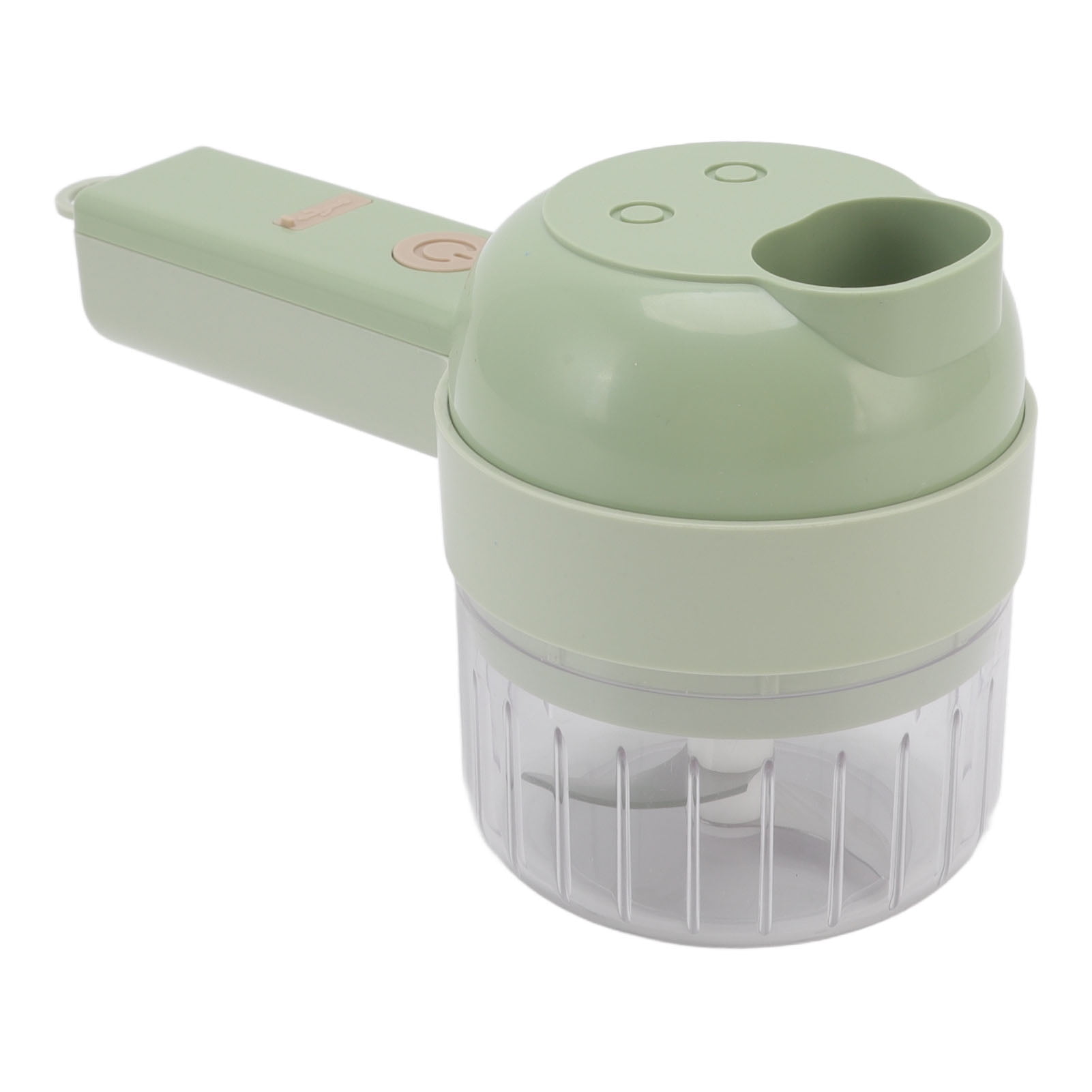 M Buder 4 in 1 Electric Vegetable Cutter, Handheld Wireless Food Processor and Mini Garlic Chopper (200ml / 6.76 oz), USB Rechargeable Onion Slicer with Cleaning Brush for Kitchen
