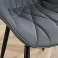 thumbnail image 3 of YOUNIKE Dining Chairs Set of 2, Faux Leather Upholstered Kitchen Chairs, Armless Side Chairs with Ergonomic Backrest, Mid Century Modern Dining Chairs,Gray Purple, 3 of 14