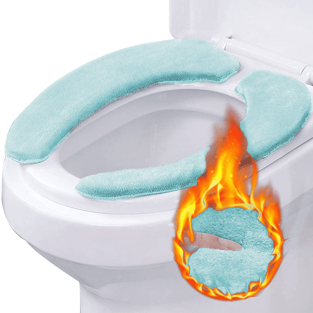 1 Pair Toilet Seat Cushion,Adult Pad Cover Padded Thick Warm Soft Fuzzy