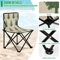 thumbnail image 4 of 600D Oxford Camping Chair Portable Foldable Chair Supports 220 lbs for Picnic, Fishing, Backpacking Motifs Christmas Tree Pattern, 4 of 8
