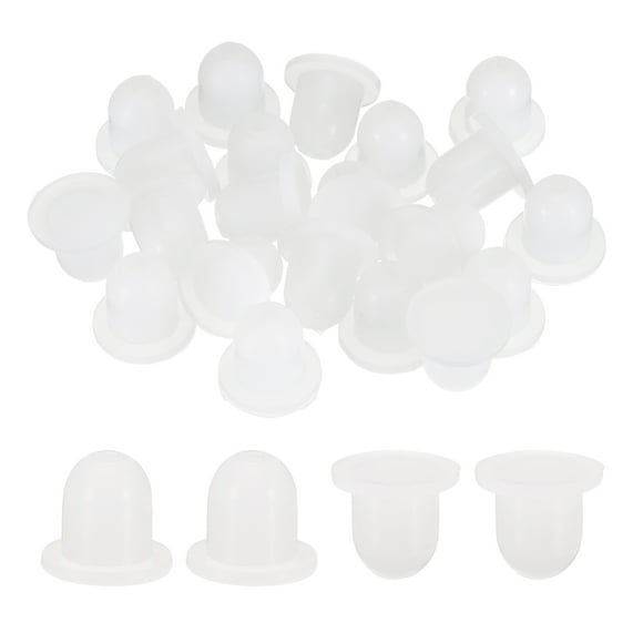 Uxcell 20pcs Hole Plugs Fit for 10.7mm(2/5") Hole, Round Snap Plug for Home,White