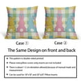 thumbnail image 5 of ABSOP Spring Easter Pillow Covers 20x20 Inch Set of 2 Colorful Bunny Buffalo Plaid Pillow Cases Outdoor Linen Square Cushion Cover for Bedroom Home Sofa Couch Bed, 5 of 7