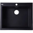 thumbnail image 2 of ALFI brand AB2420DI-BLA Drop-In Single Bowl granite composite Kitchen Sink 24 Black, 2 of 4