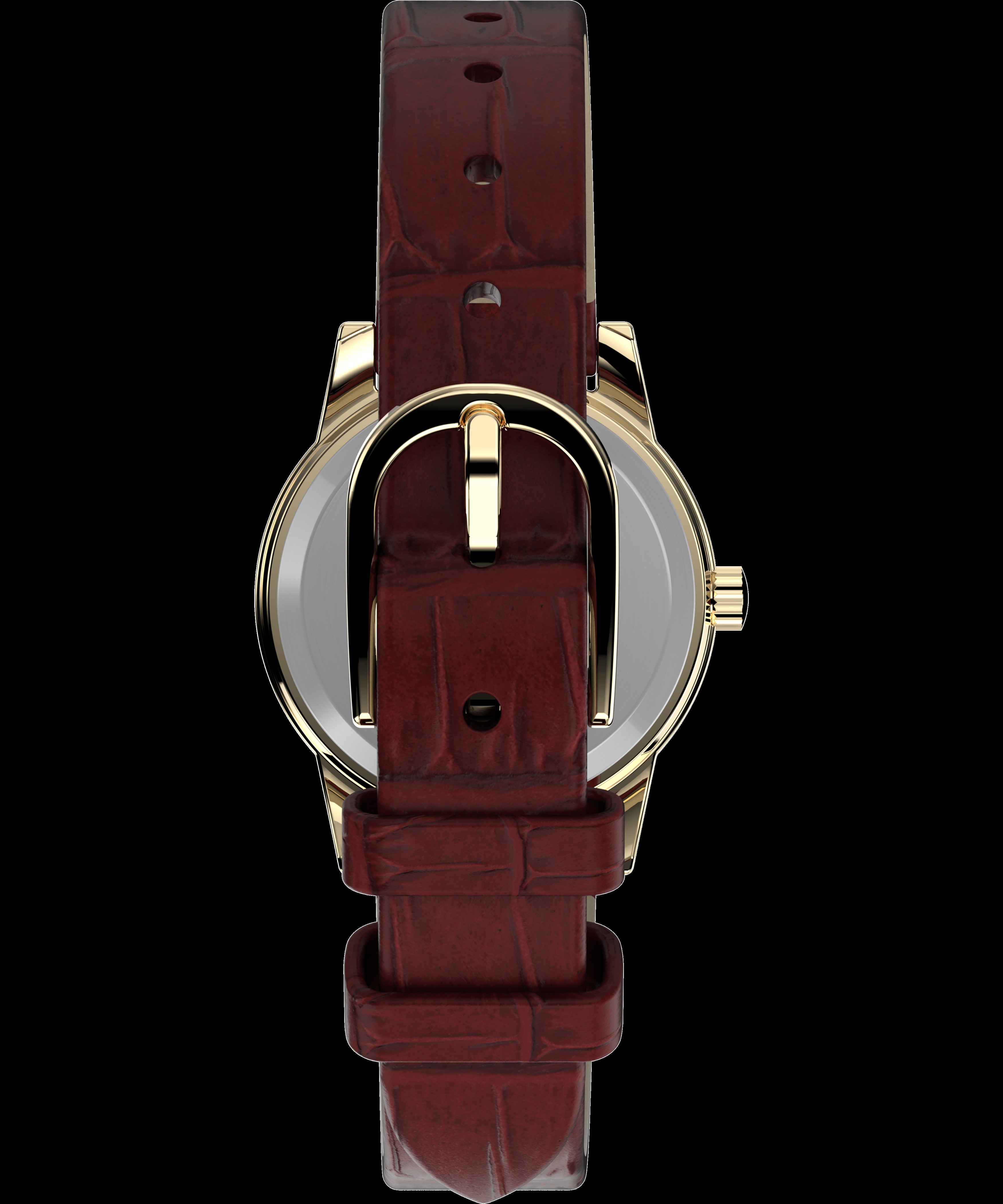 Timex Essex Ave Gold-Tone Watch with Mother-of-Pearl Dial and Burgundy Strap Free Shipping! Timex Women main image 2