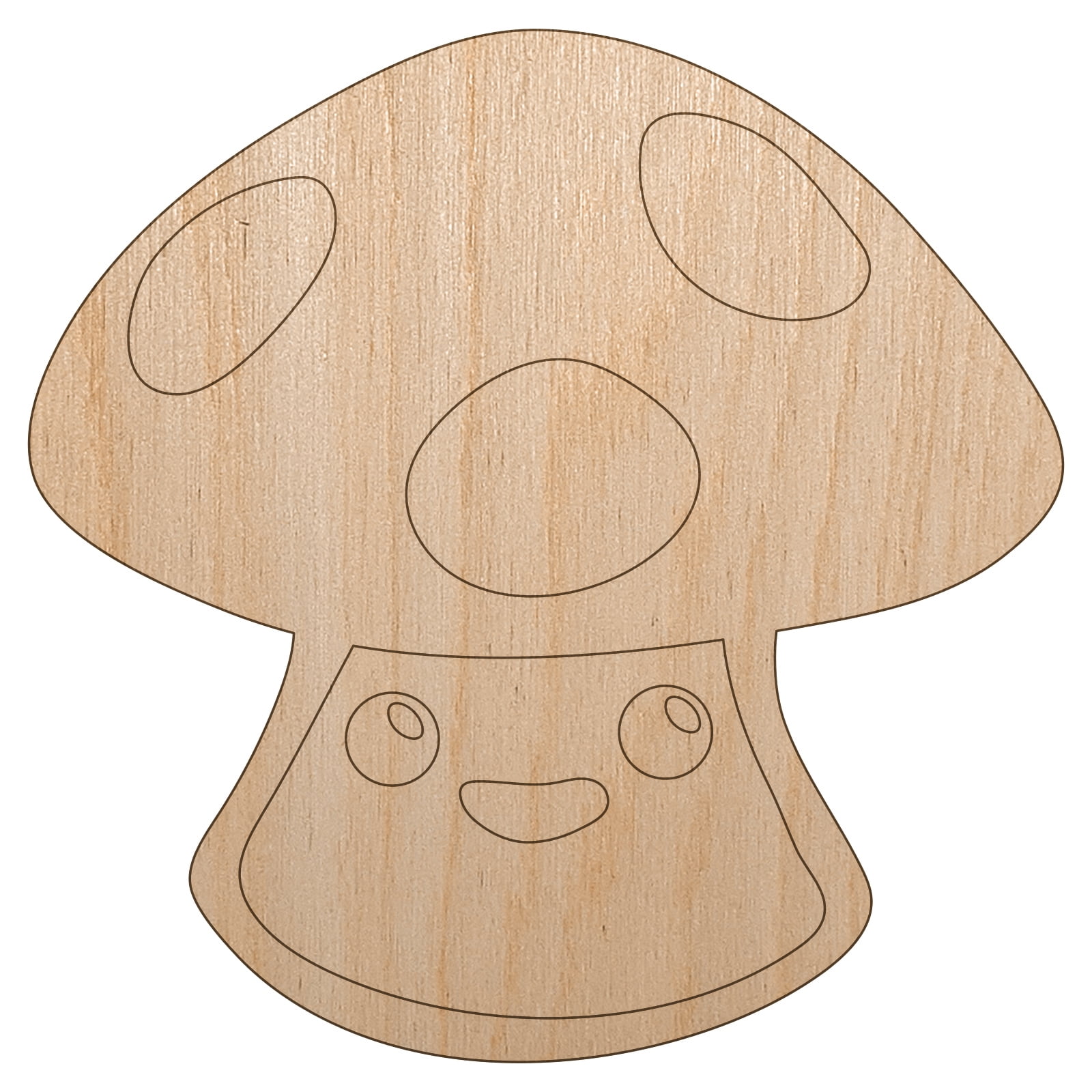 wooden cutouts MG000810 Wood Blanks Wooden craft supplies 10x Wooden Mini Mushroom Shapes 1