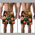 thumbnail image 3 of luoweisi Men's Beach Shorts Quick Dry Swim Trunks with Mesh Lining Cactus S, 3 of 5