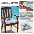 thumbnail image 3 of Outdoor Patio Cushion Covers 2 Pack Sea Turtle Patio Chair Cushion Covers with Ties and Zipper Blue Ocean Coral Starfish Waterproof Outdoor Seat Cushion Covers for Patio Furniture 22"x20", 3 of 9