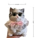 thumbnail image 2 of Gato Squishy Gigante Big Taba - Juguete Kawaii Antiestrés Jumbo de 15 cm con Cesta Tejida y Gafas (Blanco y Gris), 2 of 7