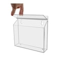 thumbnail image 4 of Marketing Holders Outdoor Brochure Holder Holds 9 x 6 Booklets and Bifolds Wall Mount Clear Acrylic Box with Lid Store Front Pamphlet Display Take One Organizer Bin, 4 of 7