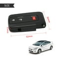 thumbnail image 4 of Anxingo Key Fob Cover Case 2+1 Button with Blank Key Replacement for Toyota Prius 2004-2009 Replacement Shell Keyless Smart Remote Key Case Fob, 4 of 7