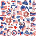 thumbnail image 1 of Alfileres de solapa Giegxin con la bandera estadounidense del 4 de julio, 40 unidades de regalo, 1 of 8