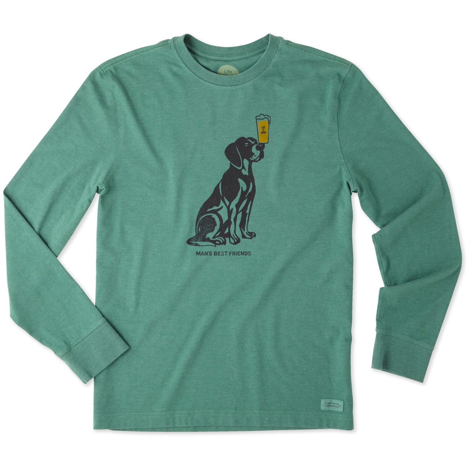 Life is Good. Men's LS Crusher Tee: Man 