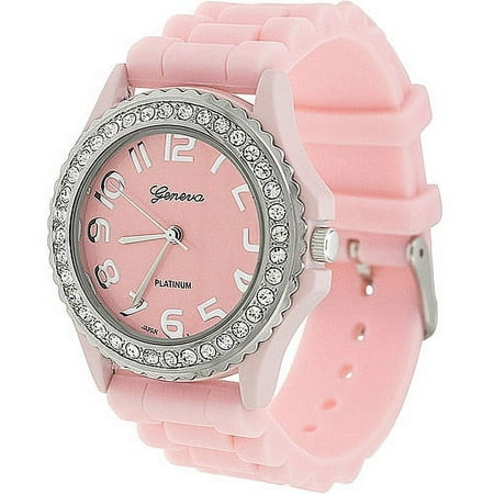 Geneva Platinum Women's Rhinestone Fleur