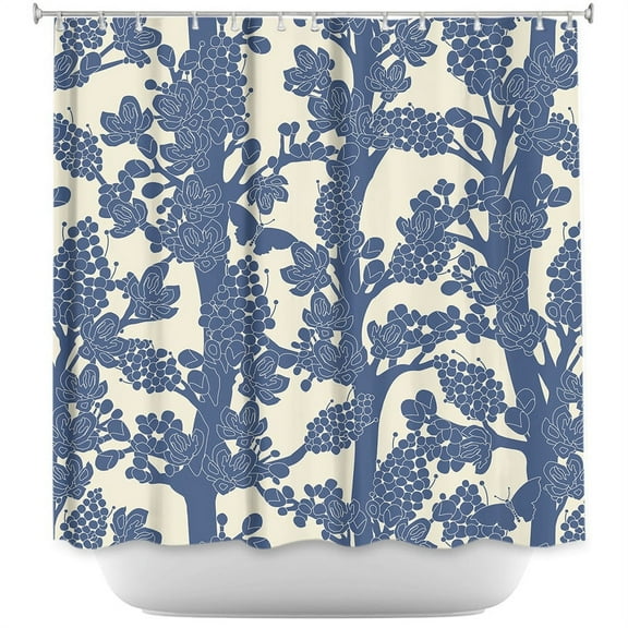 DiaNoche Designs Unique Bathroom Shower Curtains by Julia Grifol - Romantic Tree II