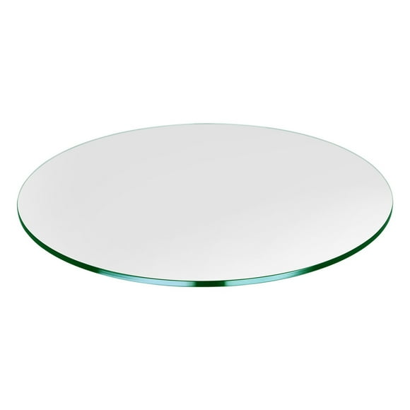 Dulles Glass 16 Inch Round 3/8 Inch Thick Tempered Glass Table Top