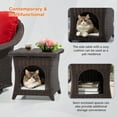 thumbnail image 5 of MeetLeisure Outdoor Polyethylene (PE) Wicker Swivel Rocker Chair with Side Table, Red, 5 of 9