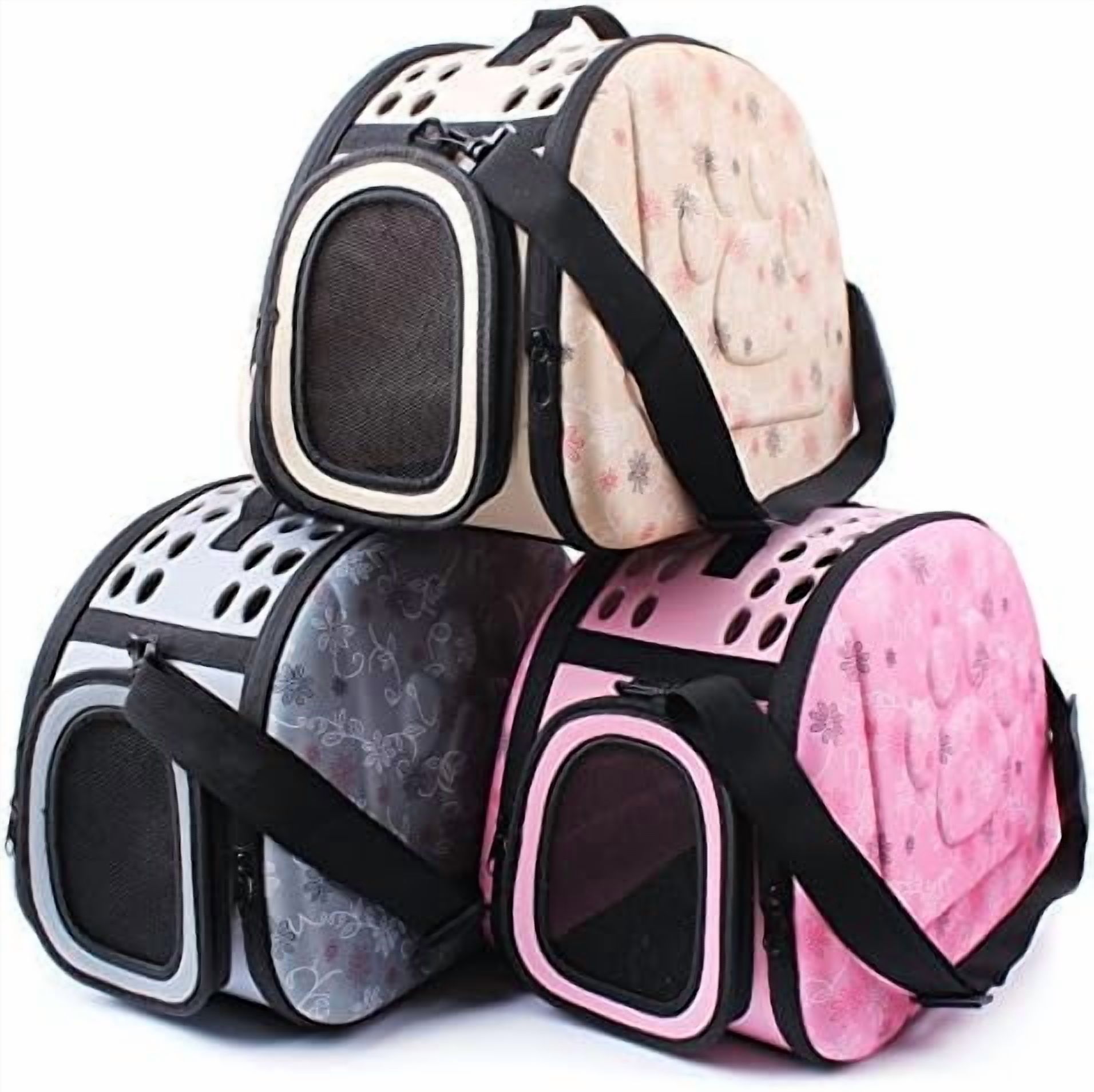 DENZUS Foldable Pet Carrier, Collapsible Travel Cage with Breathable Mesh for Dogs and Cats
