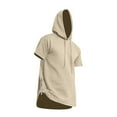 thumbnail image 6 of VKEKIEO Hoodies For Men With Designs Neck Short Sleeve Floral Camping Khaki cotton Hoodies For Men, 6 of 8