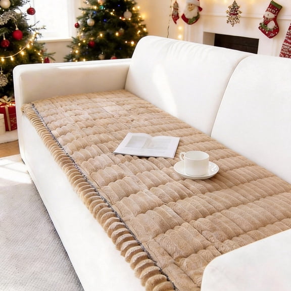 Couch Covers for 3 Cushion Washable Non Slip Plush Pet Friendly Bed Mat Sofa Cover for Dogs, All Seasons Cozy Soft Fuzzy Furniture Protector Sofa Slipcovers