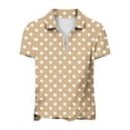 thumbnail image 2 of Lmnyox Womens Short Sleeve Golf Shirt Fashion Print Half Zip Collared Shirts Trendy Loose Summer Blouses Outfits, 2 of 5