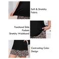 thumbnail image 4 of SHOWMALL Women's Plus Size Pajama Set, Fancy Peachy Leopard 1X 2 Piece Loungewear Sleepwear for Spring Summer Fall, Short Sleeve Top and Printed Shorts with Side Pockets, 4 of 8