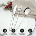 thumbnail image 3 of Lorena 20 Piece Silverware Sets, Stainless Steel Flatware, Spoons and Forks Cutlery Set, Service for 4, Eclipse, 3 of 10