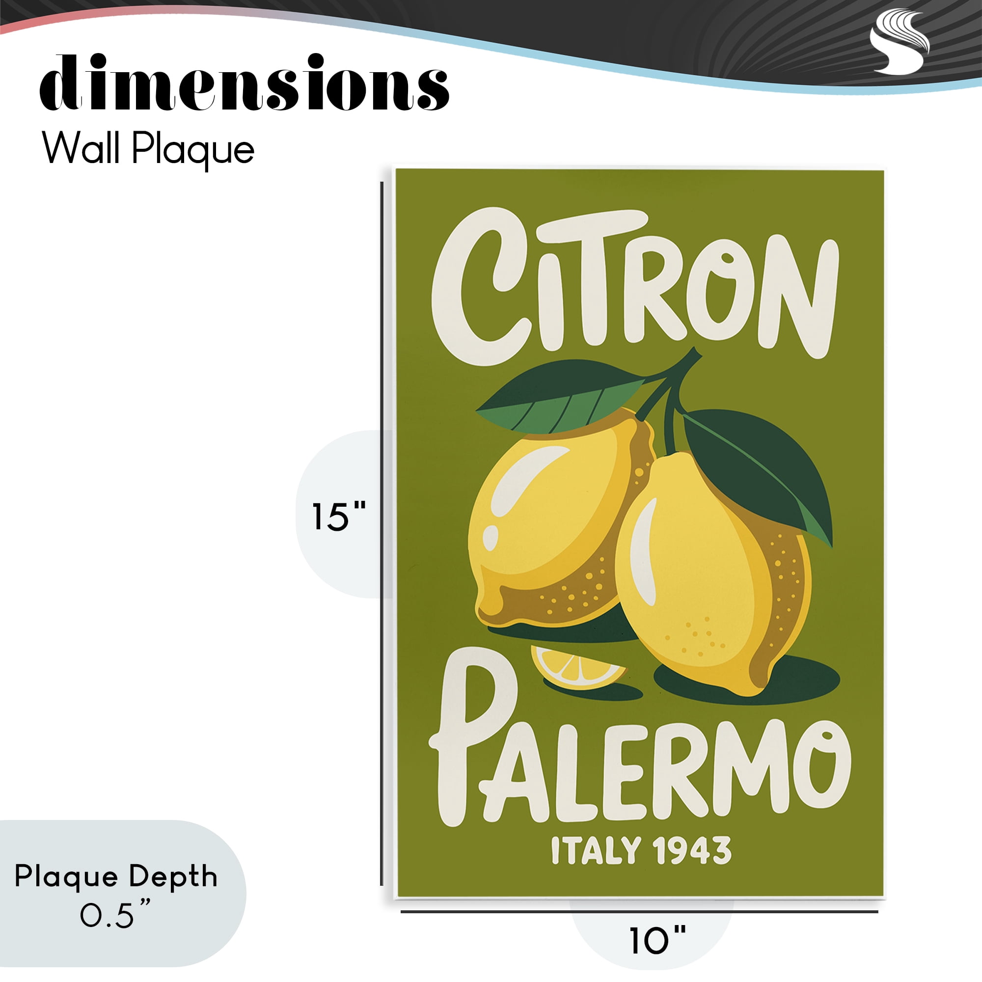 Stupell Industries Citron Palermo Lemons Wall Plaque Art, design by Andreas Magnusson