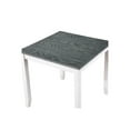 thumbnail image 6 of Benjara Helio 5 Piece Dining Table and Chairs Set, White Wood, Gray Fabric Seats, 6 of 6