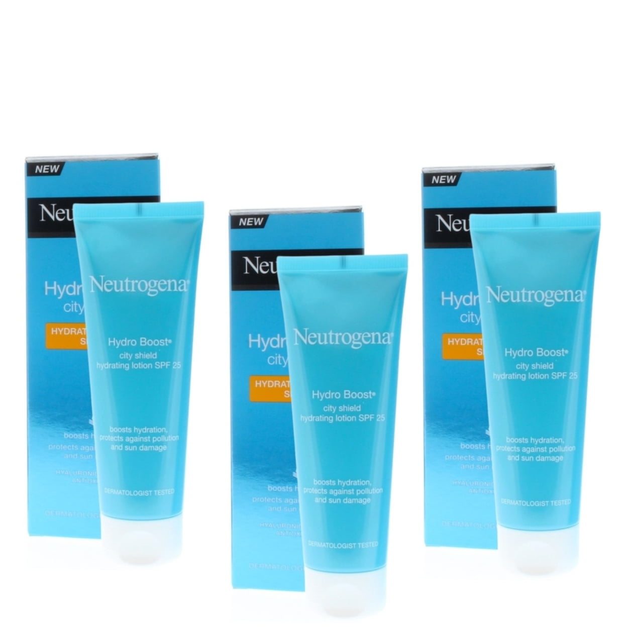 Neutrogena Hydro Boost City Shield Hydrating Lotion SPF 25 50ml 3 Pack