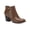 Cognac Smooth, variant on Womens Masrinaa Faux Leather Almond Toe Ankle Boots